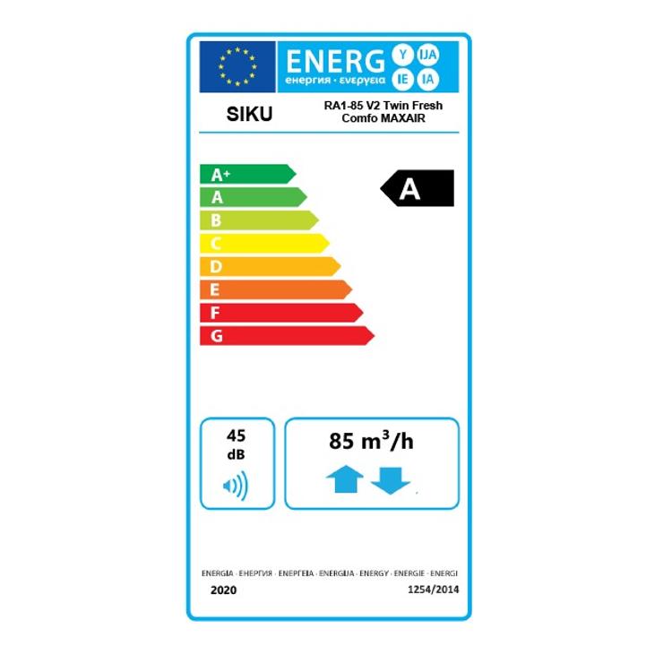 Prezračevanje z rekuperacijo SIKU RA1-85 V2 Twin fresh Comfo_4