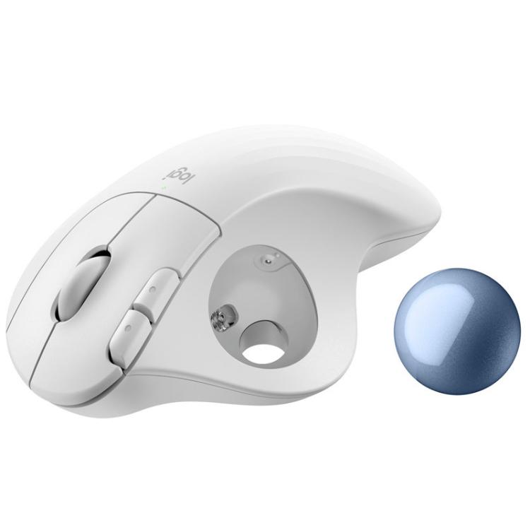 Logitech MX Ergo S z odstranljivo sledilno kroglico (trackball) omogoča enostavno čiščenje, vzdrževanje ter natančno upravljanje kazalca brez premikanja miške po delovni površini.