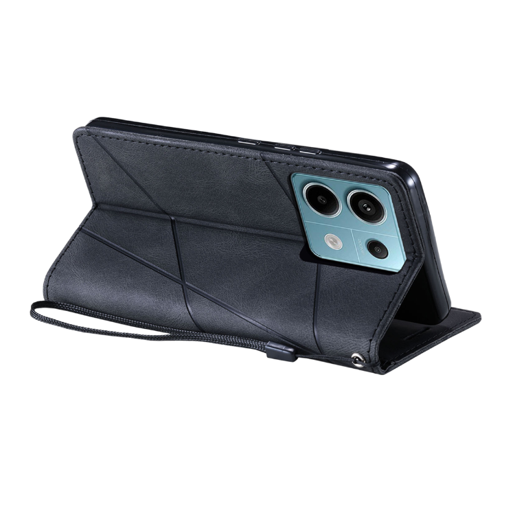 Preklopna torbica za Xiaomi Redmi Note 13 Pro, WLGO-Lines, črna