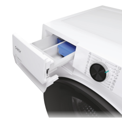 Predal za detergent pralnega stroja Candy odprt z vidnim dozirnikom