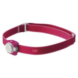 Naglavna LED svetilka GP CH31, 40 lm, 8m, 2× CR2025, roza