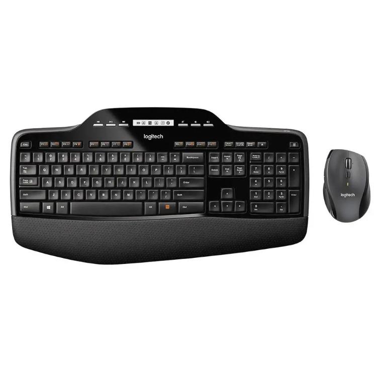 Brezžična tipkovnica Logitech MK710 + miška, črna