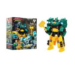 Transformirajoči robot Stego Tron Quantum Heroes Dinoster s kladivom, v embalaži, primeren za otroke 5+