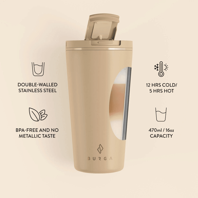 Termo lonček BURGA, 470 ML, Tan