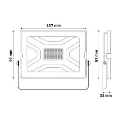 Reflektor LED Slim SMD ABSSFLNW-30W 4000K_2