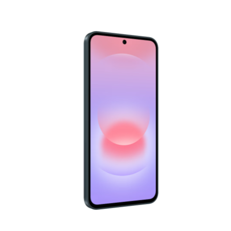 Sprednji pogled na telefon Samsung Galaxy z vklopljenim zaslonom.