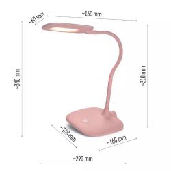 Namizna LED svetilka STELLA, roza