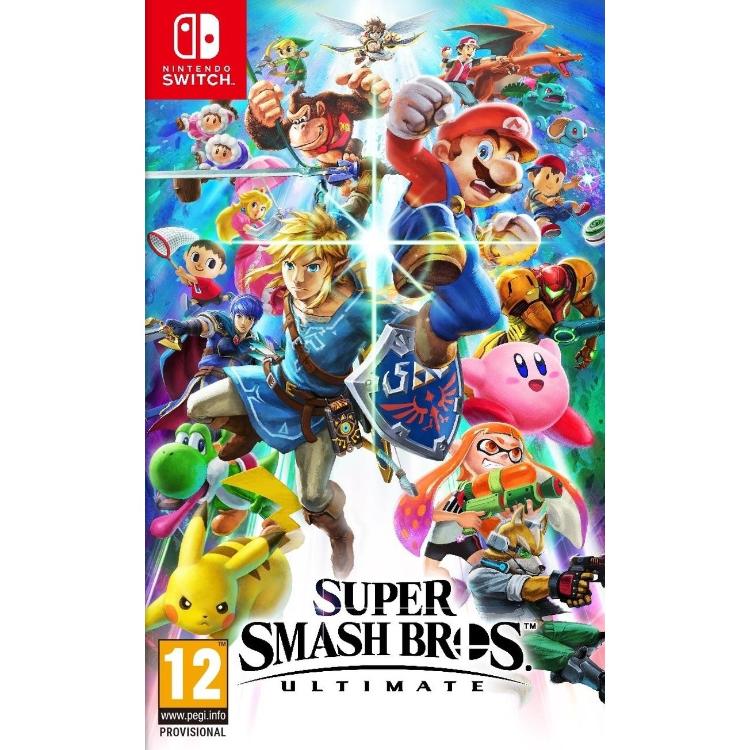 Super Smash Bros. Ultimate za Nintendo Switch – legendarna borilna igra z največjo zbirko Nintendo junakov, razburljivimi dvoboji in zabavo za prijatelje in družino.