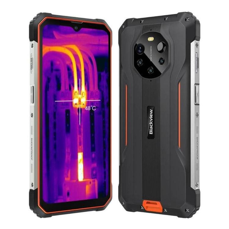 Pametni robustni telefon Blackview BL8800 PRO, 8 GB + 128 GB, oranžen