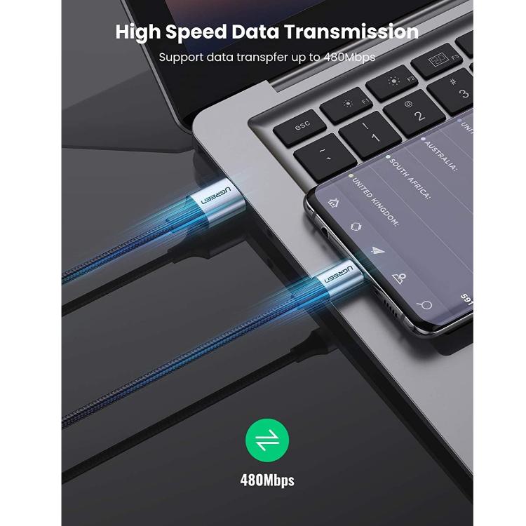Kabel omogoča prenos podatkov s hitrostjo do 480 Mb/s za hitro sinhronizacijo naprav.