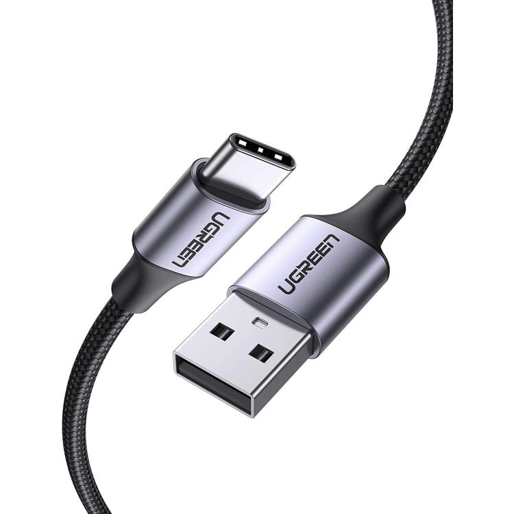 Pleten USB-A na USB-C kabel za večjo odpornost proti obrabi in pregibanju.