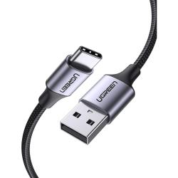 Pleten USB-A na USB-C kabel za večjo odpornost proti obrabi in pregibanju.