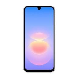 Sprednji pogled Samsung Galaxy A18 LTE z velikim zaslonom, tankimi robovi in zarezo za kamero.