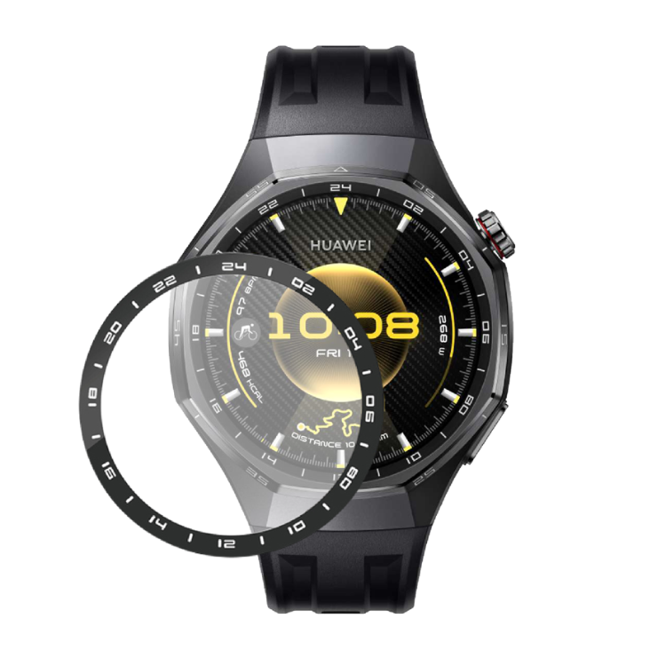 V ospredju je prozorno zaščitno hibridno steklo nameščeno na Huawei Watch GT 6 Pro 46 mm, blagovna znamka: Chameleon.