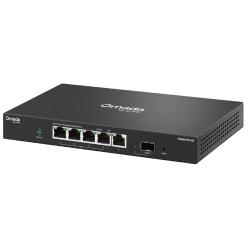 TP‑Link Omada ES206XPP‑M2 mrežno stikalo v kompaktnem kovinskem ohišju z večgigabitnimi Ethernet priključki in podporo PoE.