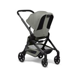 Otroški voziček Joolz v sage zeleni barvi, zadnji pogled s strešico in košaro spodaj