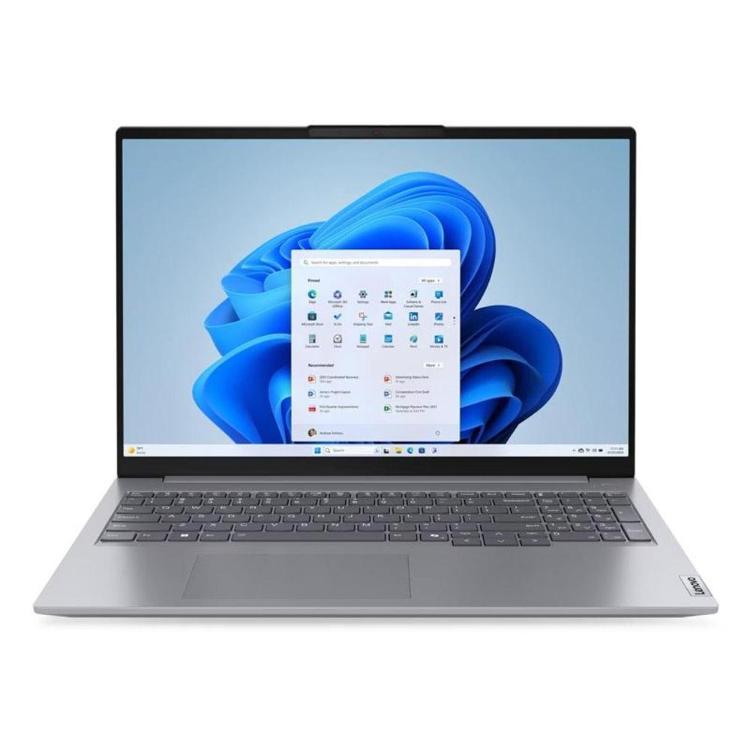 Lenovo ThinkBook z velikim zaslonom, ozkimi robovi in numerično tipkovnico omogoča učinkovito večopravilnost ter udobno delo v pisarni, doma ali na poti.