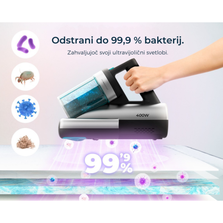 Cecotec ročni sesalnik z UV svetlobo za odstranjevanje do 99,9 % bakterij (navedeno na sliki)