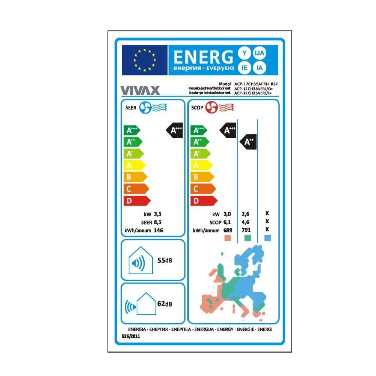 Klima Vivax R+ Design, 2,6 kW, srebrna, z montažo_8