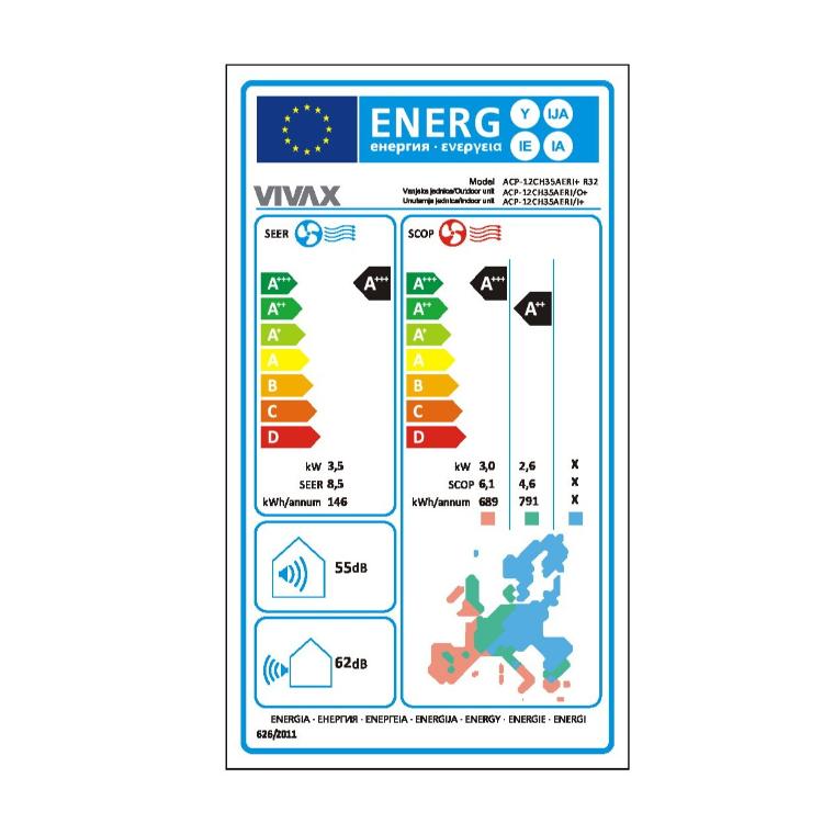 Klima Vivax R+ Design, 3,5kW, rdeča, z montažo_8