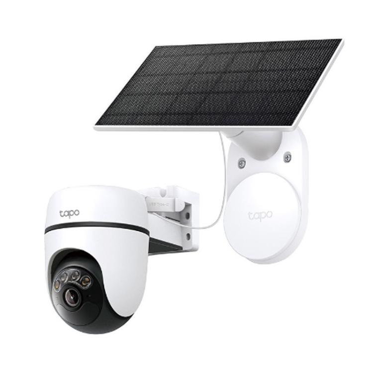 TP-Link Tapo kamera s sončnim panelom, podporo za panoramsko in nagibno spremljanje ter upravljanjem prek mobilne aplikacije omogoča učinkovito in energetsko neodvisno video nadzorovanje.