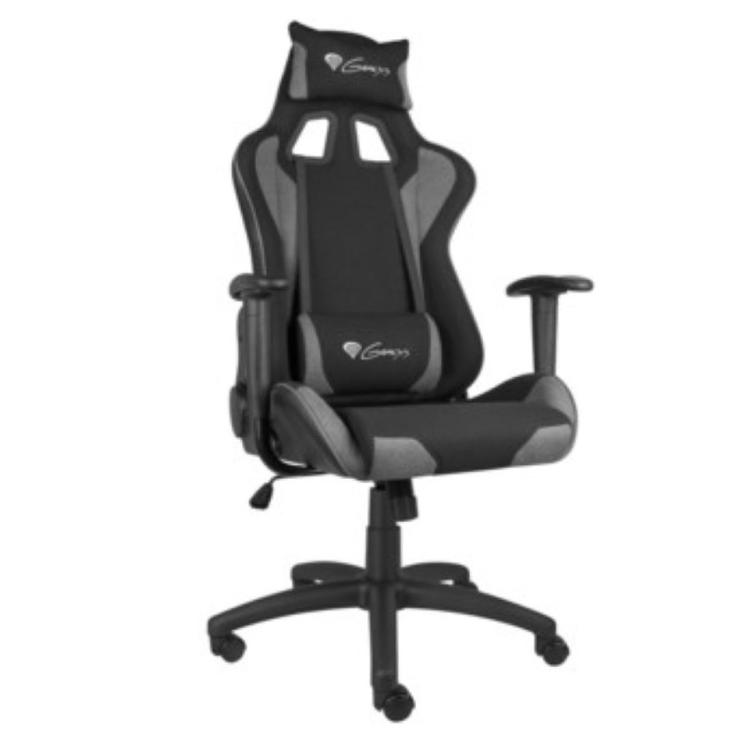Gaming stol Nitro 440, ergonomski, nastavljiv, črno siv_1