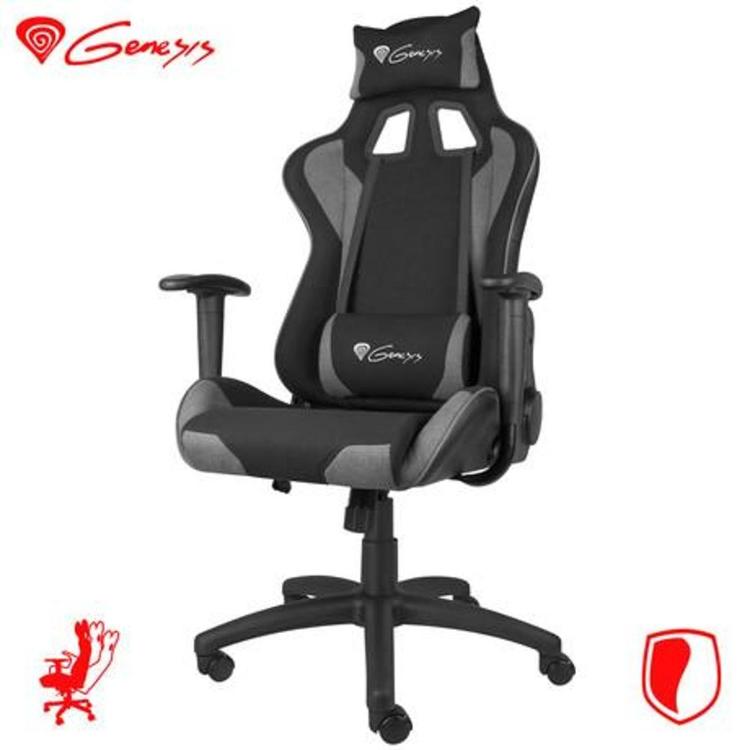Gaming stol Nitro 440, ergonomski, nastavljiv, črno siv