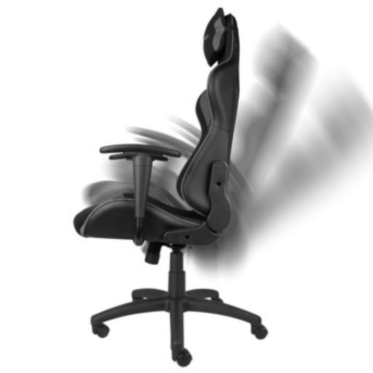 Gaming stol Nitro 440, ergonomski, nastavljiv, črno siv_2