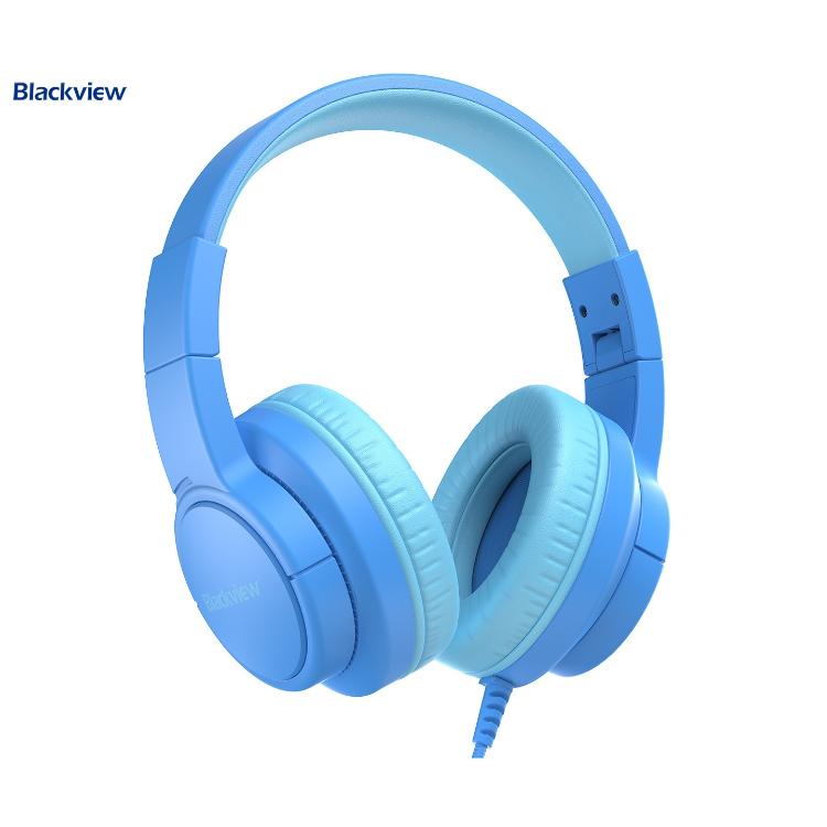 Blackview LINK 1 Kids slušalke, modre, oblazinjen naglavni trak, mehke ušesne blazinice, žična povezava, otroška zasnova.