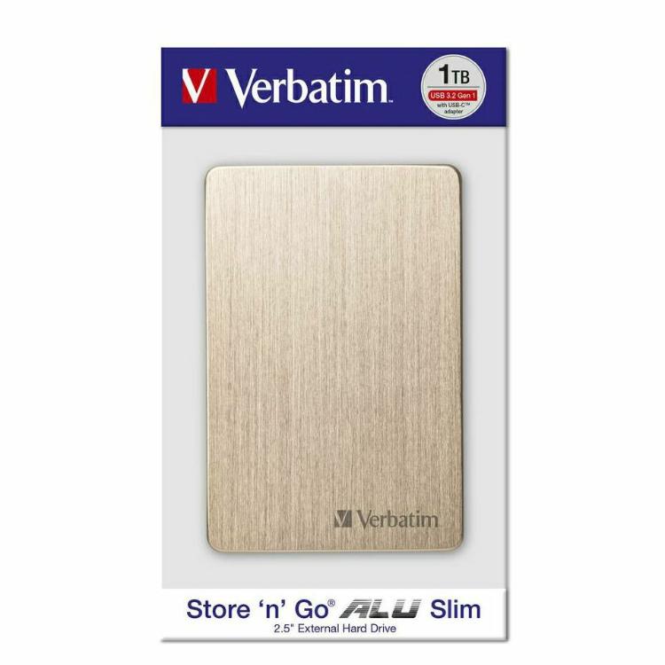 Zunanji disk Verbatim USB 3.0 2,5" Gold 053664 Store'n'Go Alu Slim 1TB
