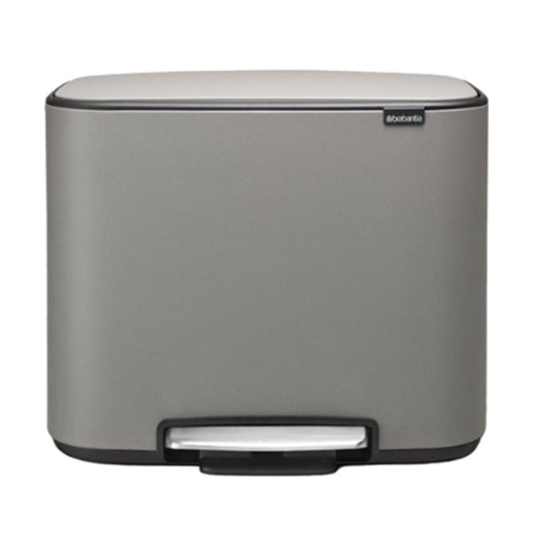 Koš za smeti Brabantia 121524, 3 x 11 L, siv, na pedal