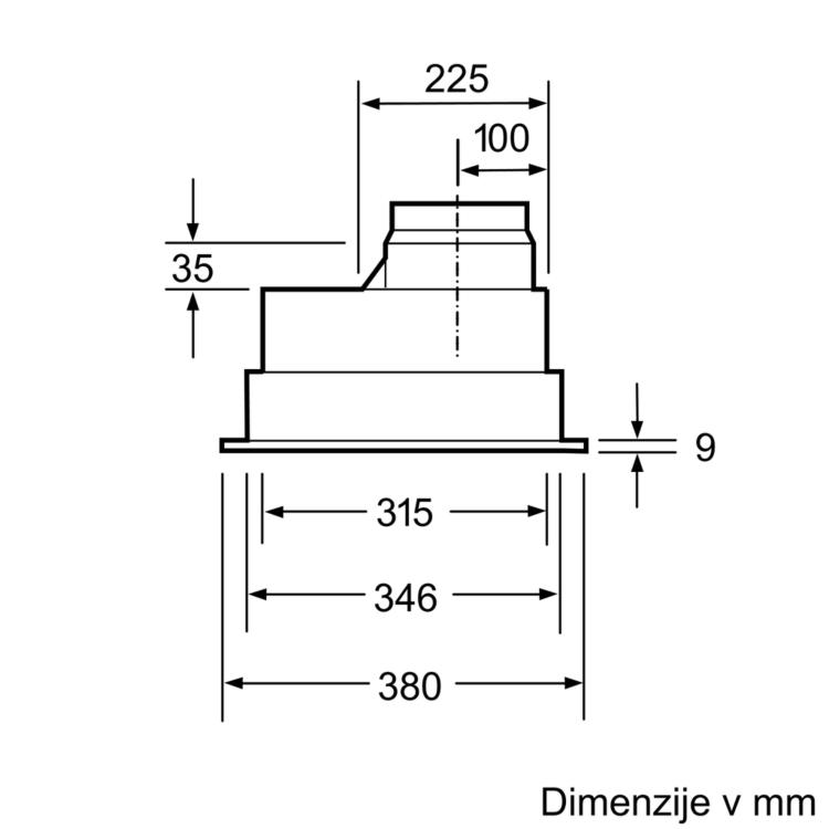 Vgradna napa Bosch DHL555BL, 53 cm