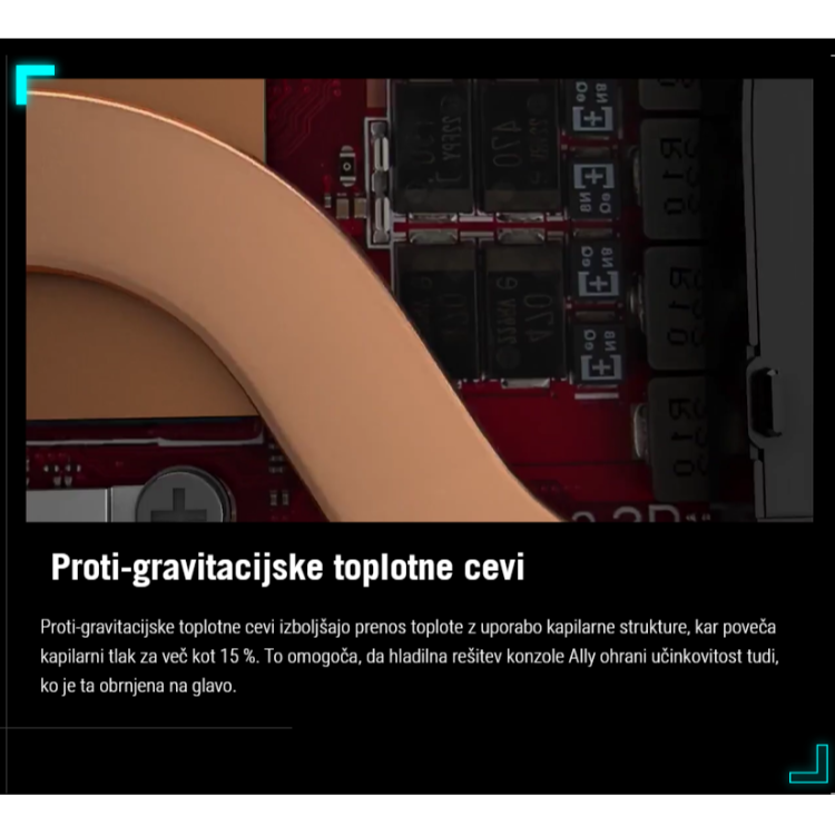 Igralna konzola Asus ROG Ally X RC72LA-NH011W, zaslon na dotik