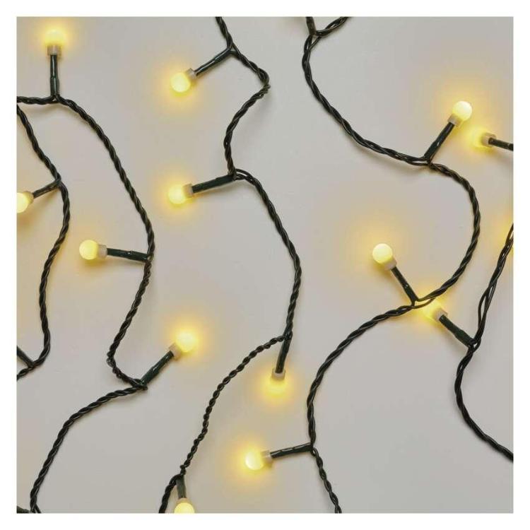 Božična cherry veriga, kroglice, LED 300, 30 m, zunanja in notranja, topla bela