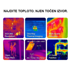 AGM Mobile G3 z 512×384 termo kamero, več načini zajema, 11 barvnimi paletami in visoko natančnostjo.