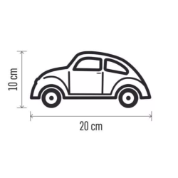 LED dekoracija avto s Santo, 10 cm, 3x AA, notranja, topla bela, časovnik_3