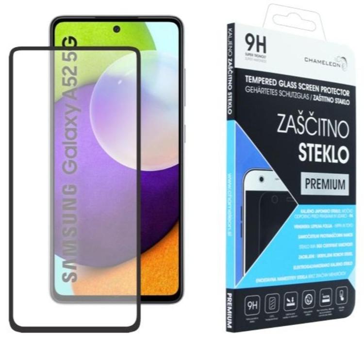 Samsung Galaxy A52 / A52 5G / A52s 5G, zaščitno steklo Premium, črno do roba