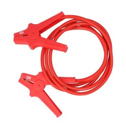 Rdeči zagonski kabel z dvema velikima izoliranima kleščama za priklop na akumulator.