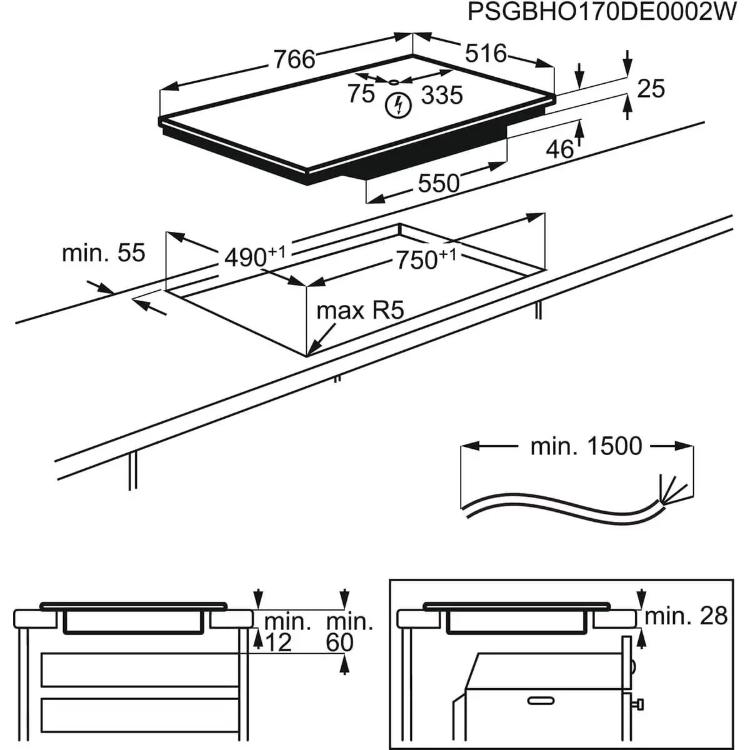 Indukcijska kuhalna plošča AEG IKE84471XB, inox rob