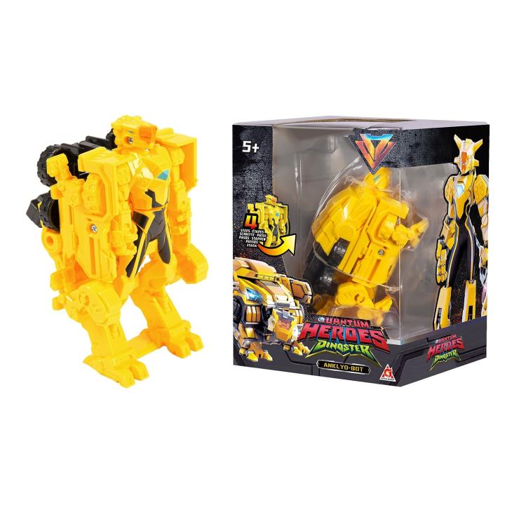 Rumen transformabilni robot-dinozaver Quantum Heroes Dinoster v embalaži, primeren za otroke 5+