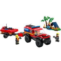 Lego City Gasilski tovornjak 4x4 z reševalnim čolnom - 60412