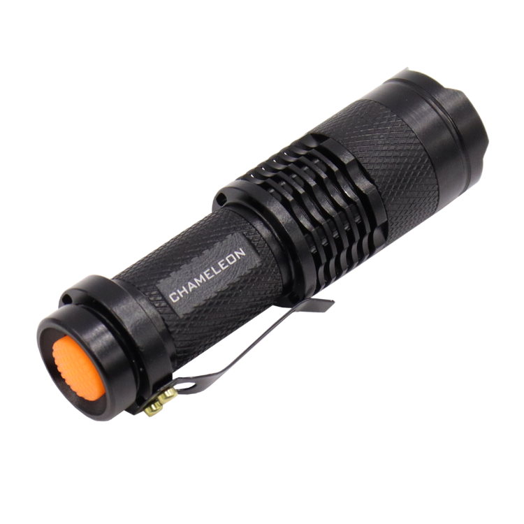 LED ročna svetilka Chameleon T68 - nastavljiv snop in moč svetenja - črna