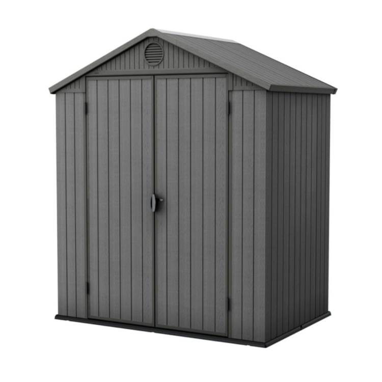 Vrtna lopa Keter v temno sivi barvi z dvokrilnimi vrati