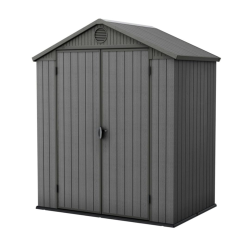 Vrtna lopa Keter v temno sivi barvi z dvokrilnimi vrati