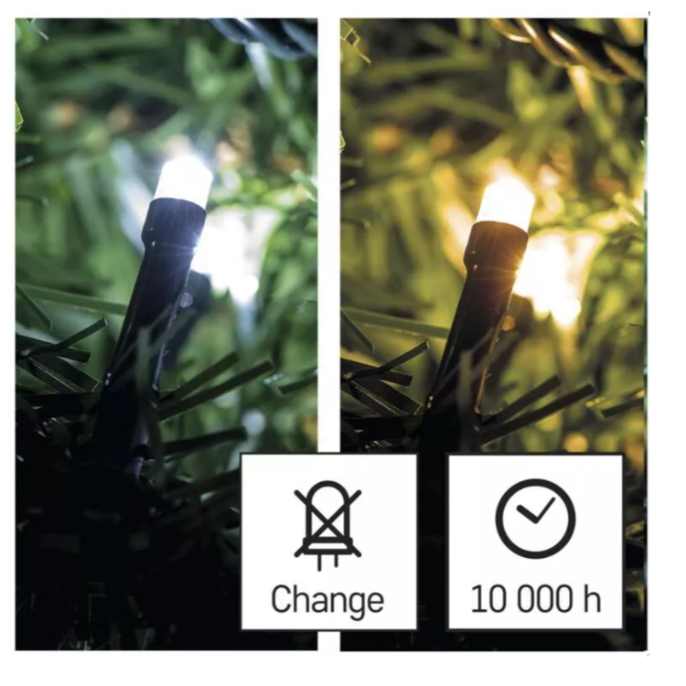 Božična veriga 2v1,100 LED, 10 m, zunanja in notranja, topla/hladna bela, programi_3