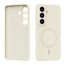 Bež TPU magnetni ovitek za Samsung Galaxy, trojna kamera, tanek dizajn, zadnji magnetni krog za polnjenje