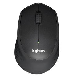 Miška Logitech M330 Silent Plus, brezžična optična, črna