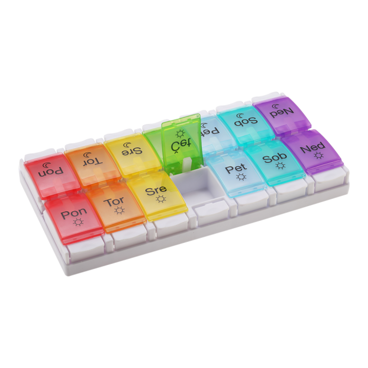 Tedenska posodica za tablete Mediblink Piano Duo 2x/dan M011