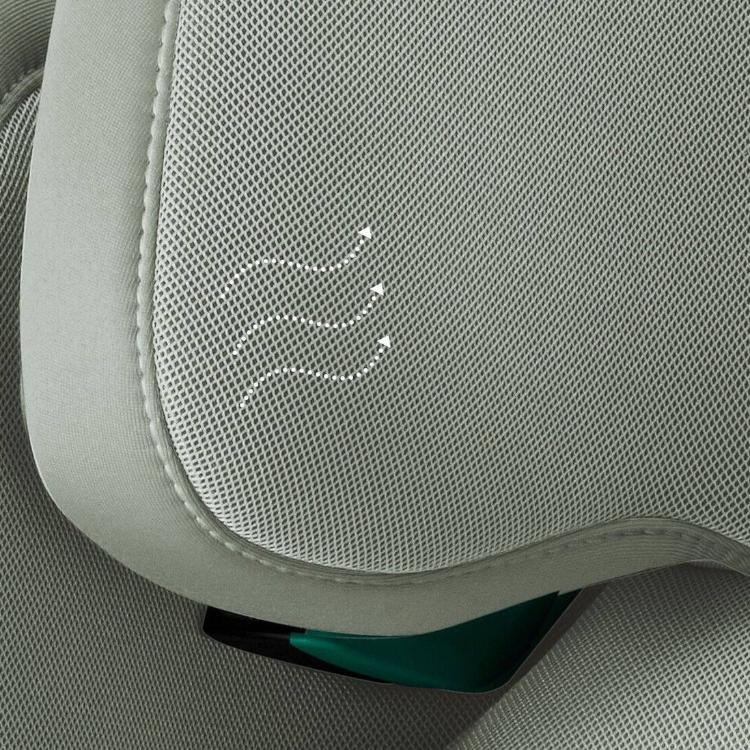 Detajl naslonjala otroškega avtosedeža Britax Römer z zračno mrežasto tkanino