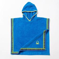 Pončo kopalni otroški Benetton 65x65 cmv be-0818-bl, moder